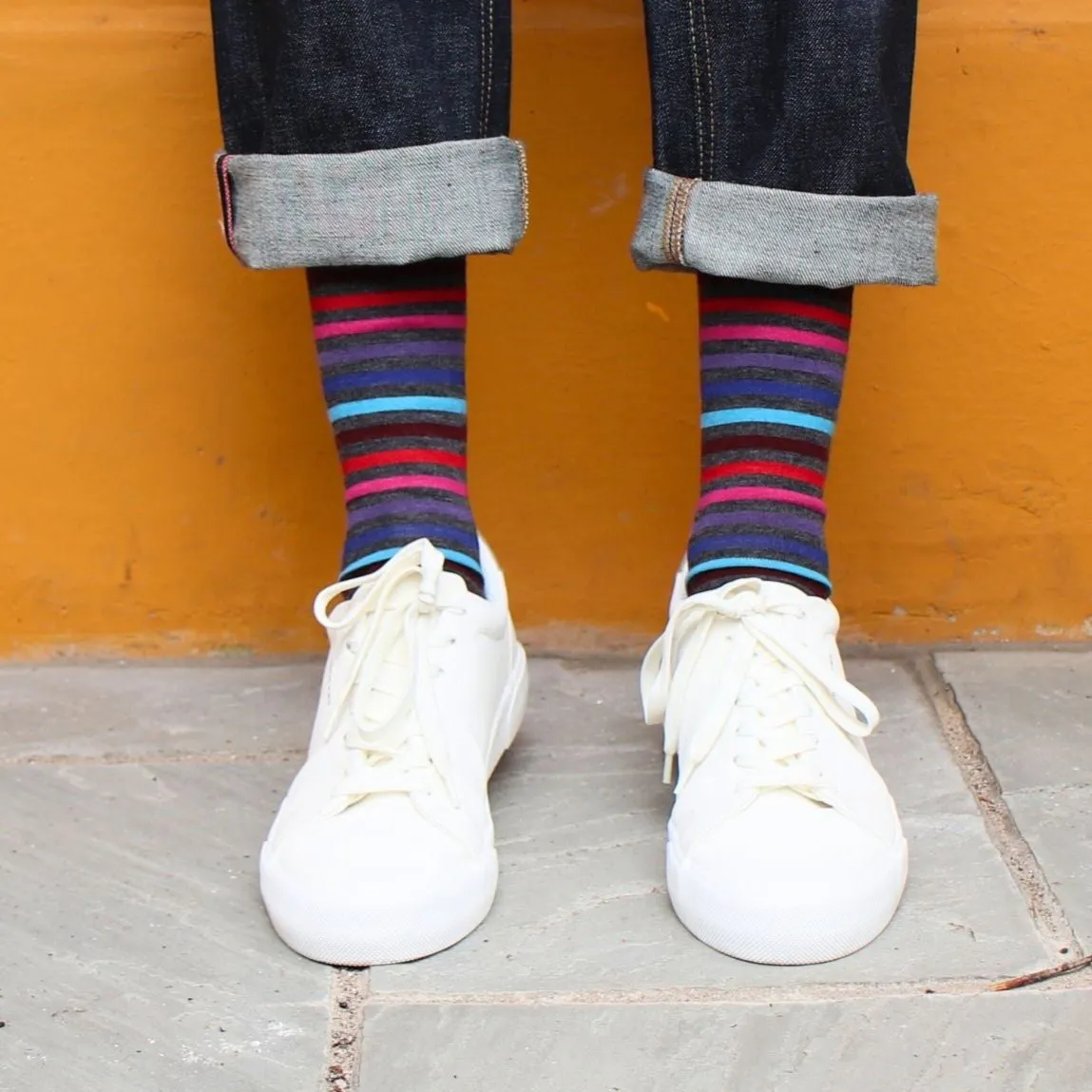 Men's Lumo Stripe Merino Wool Socks