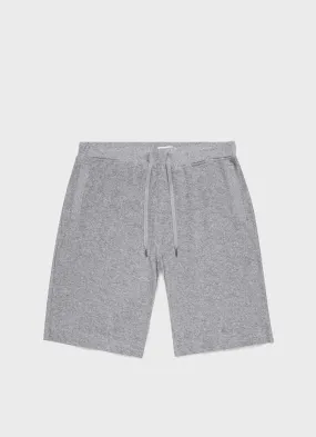 Men's Towelling Short in Grey Melange