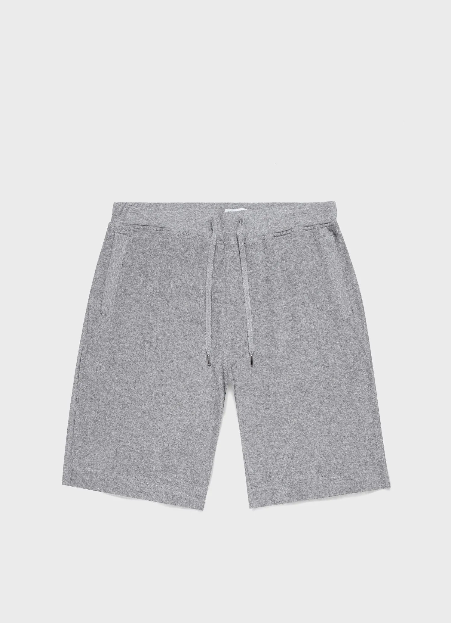 Men's Towelling Short in Grey Melange