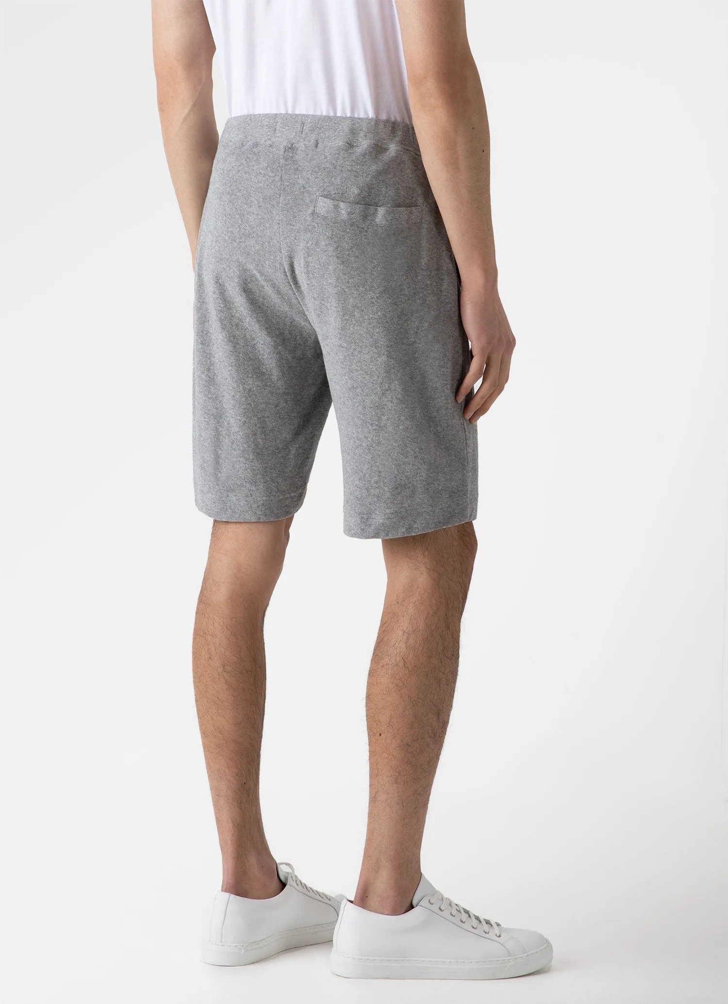 Men's Towelling Short in Grey Melange