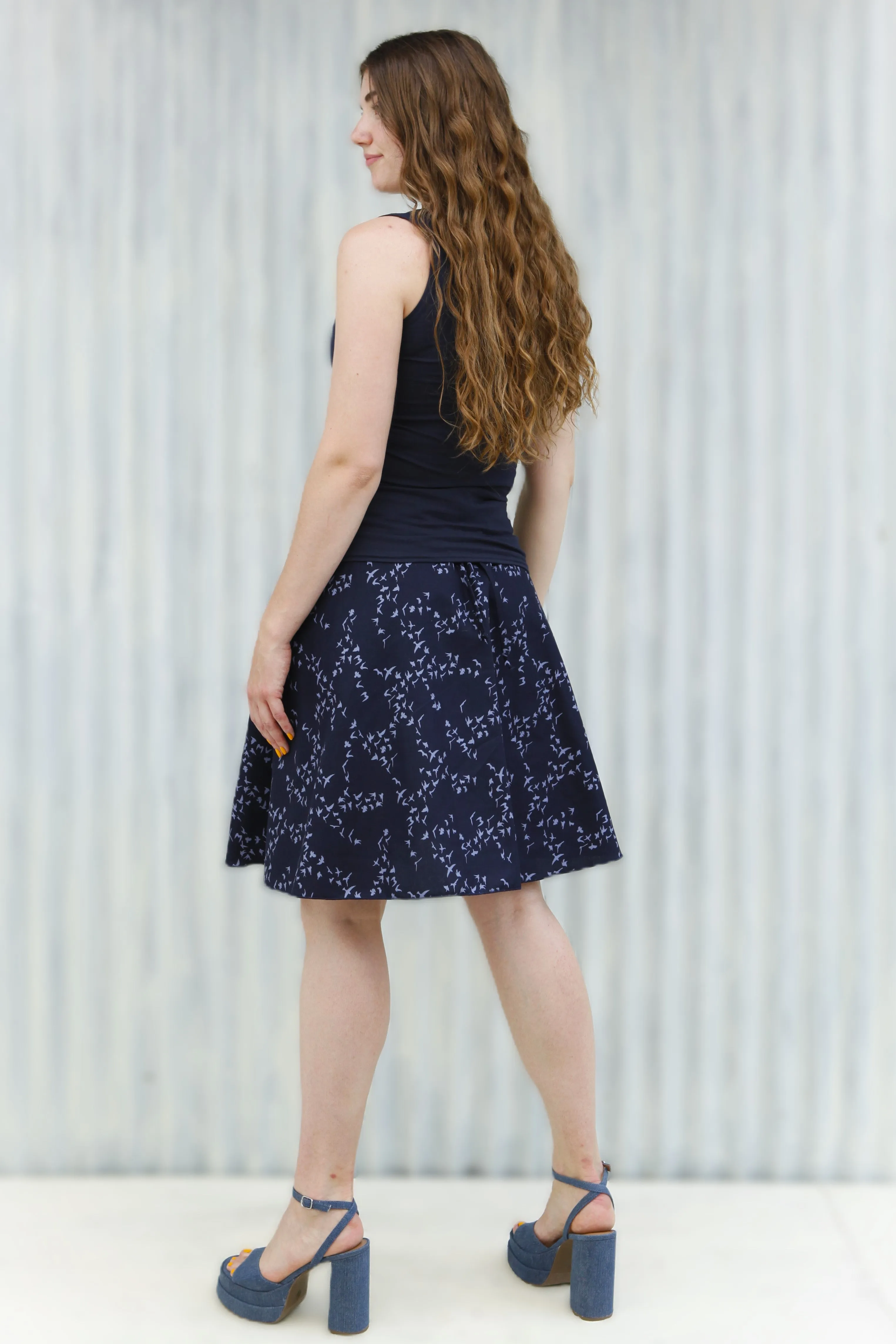 Midnight Warbler Wrap Skirt