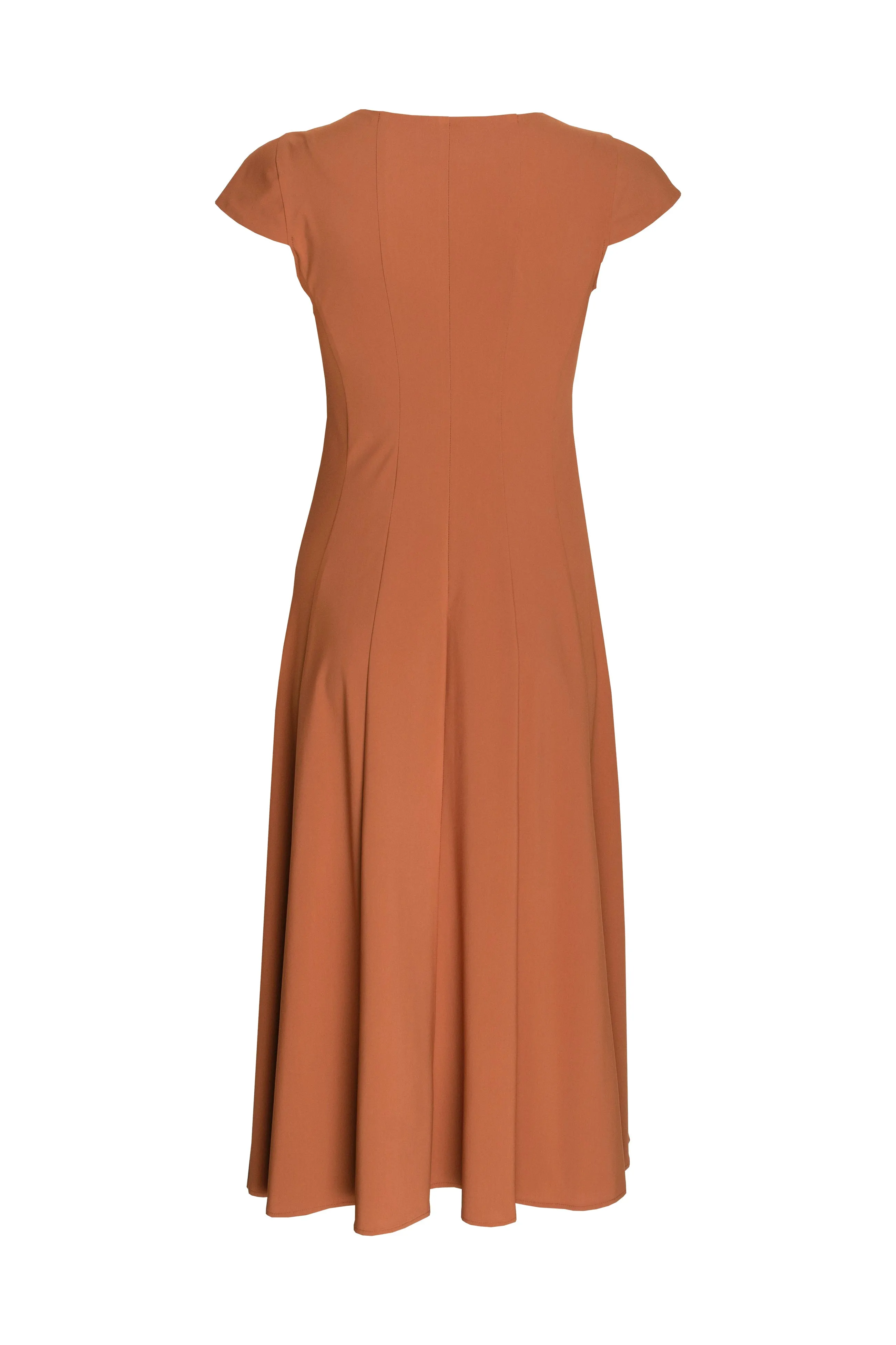 Multi Seam Cap Sleeve Dress - Ginger Jersey 6082