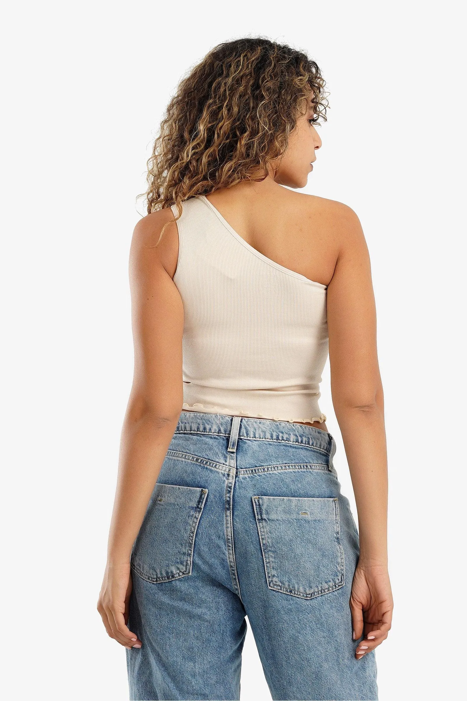 One Shoulder Cropped Top