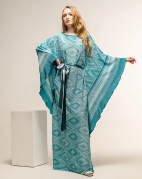 Pleated Print Kaftan