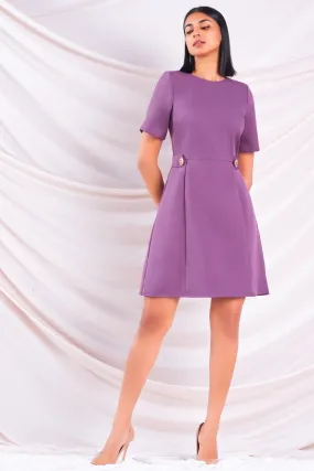 Purple Mini Shift Dress