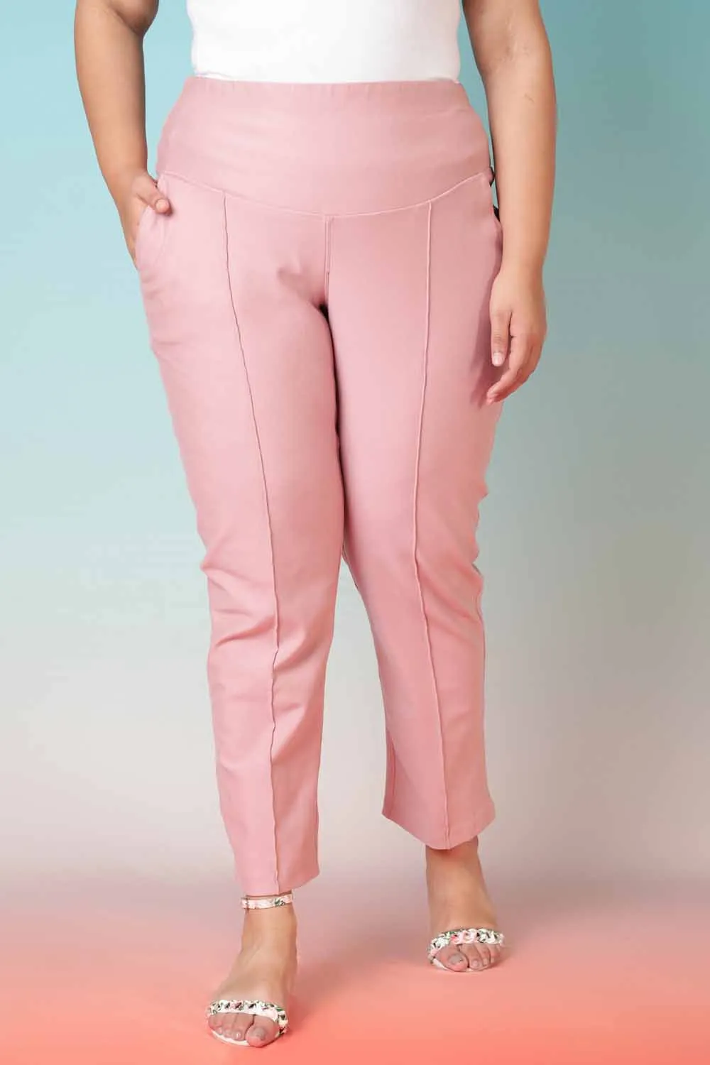 Rose Crease Seam Tummy Tucker Pants