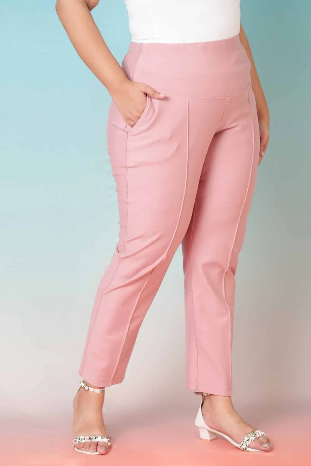 Rose Crease Seam Tummy Tucker Pants