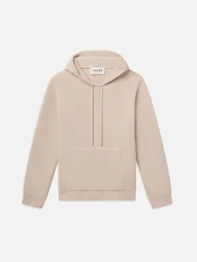 Silk Blend Hoodie Sweater -- Off White