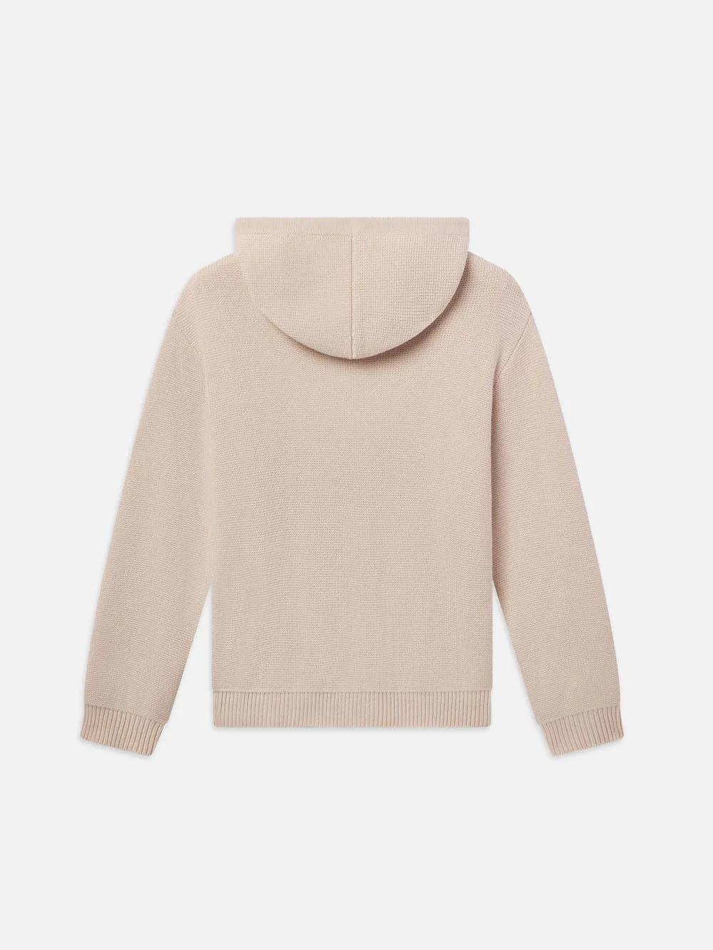 Silk Blend Hoodie Sweater -- Off White