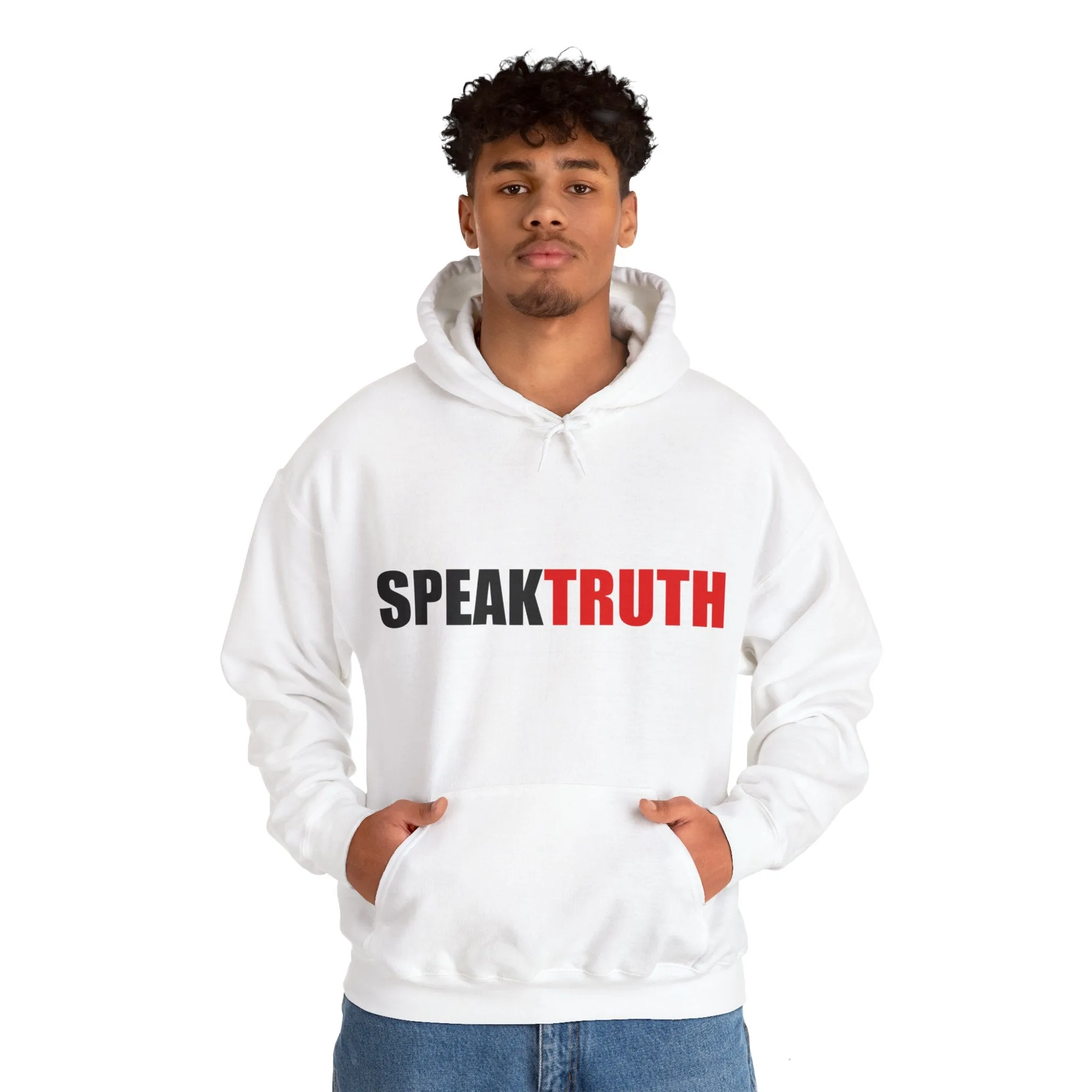 Speak truth hoodie white