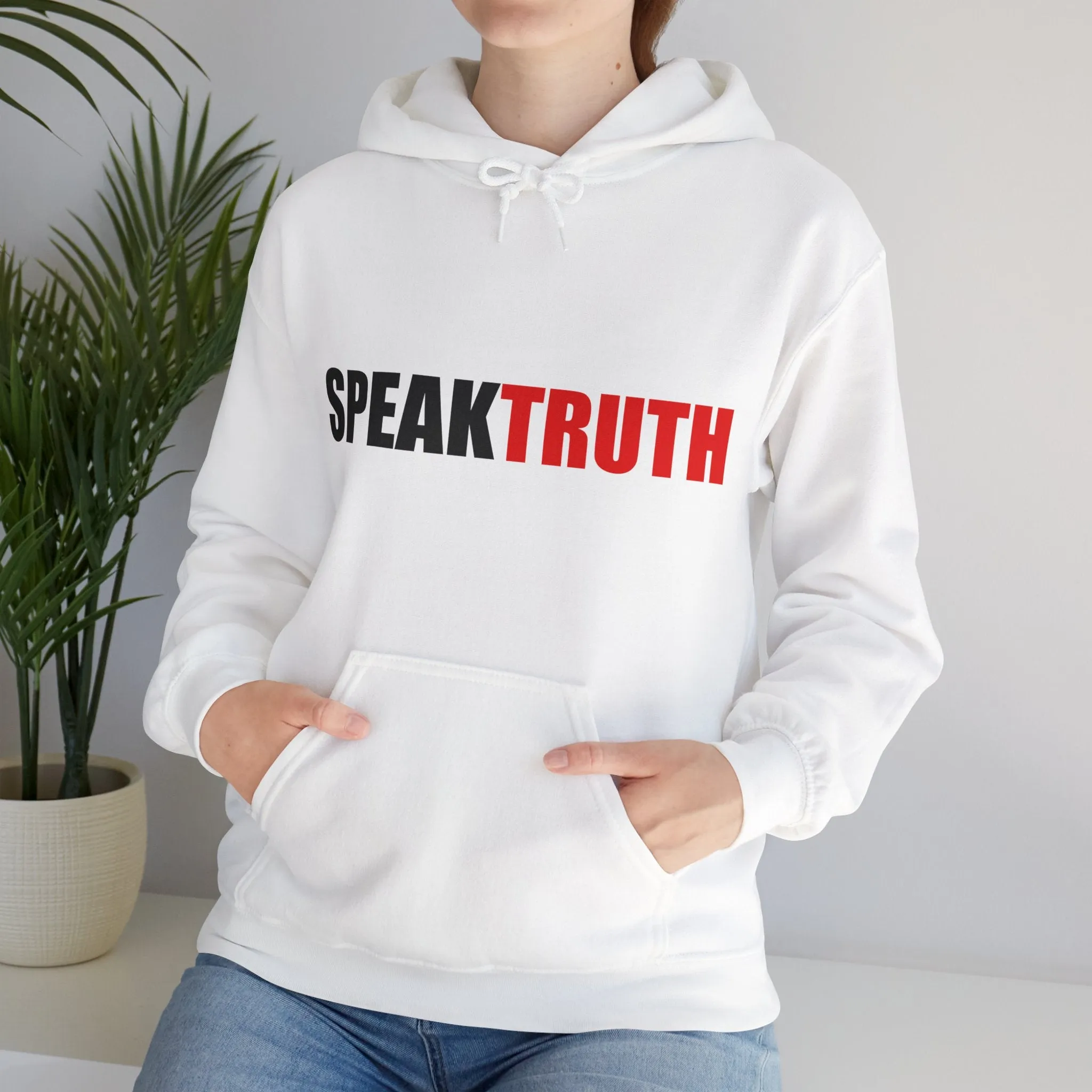 Speak truth hoodie white