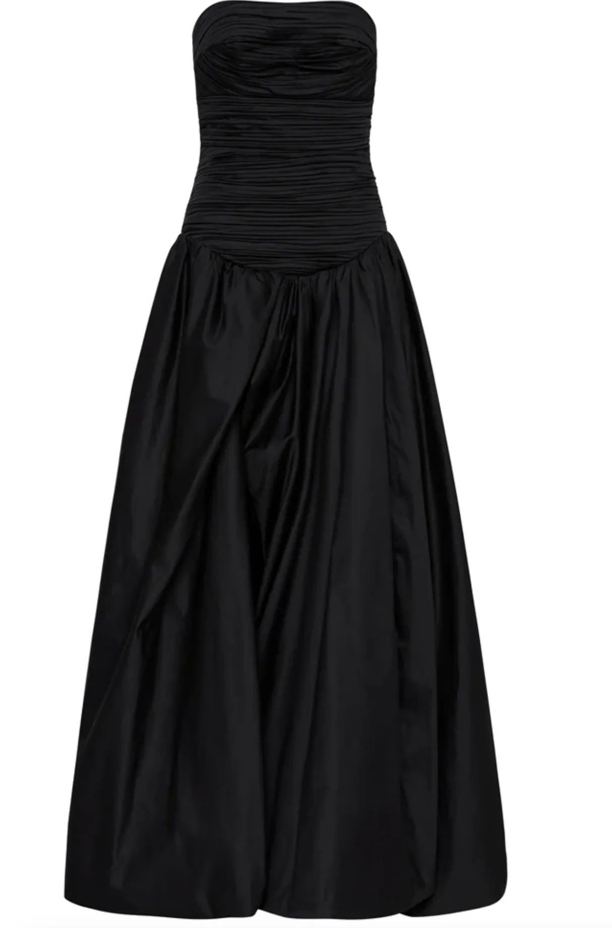 Violette Bubble Hem Maxi Dress (Black)